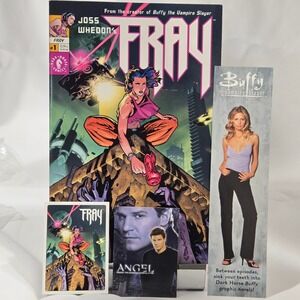 Dark Horse Fray Comic Book #1 Joss Whedon Buffy Angel Promo Cards and‎ Bookmark